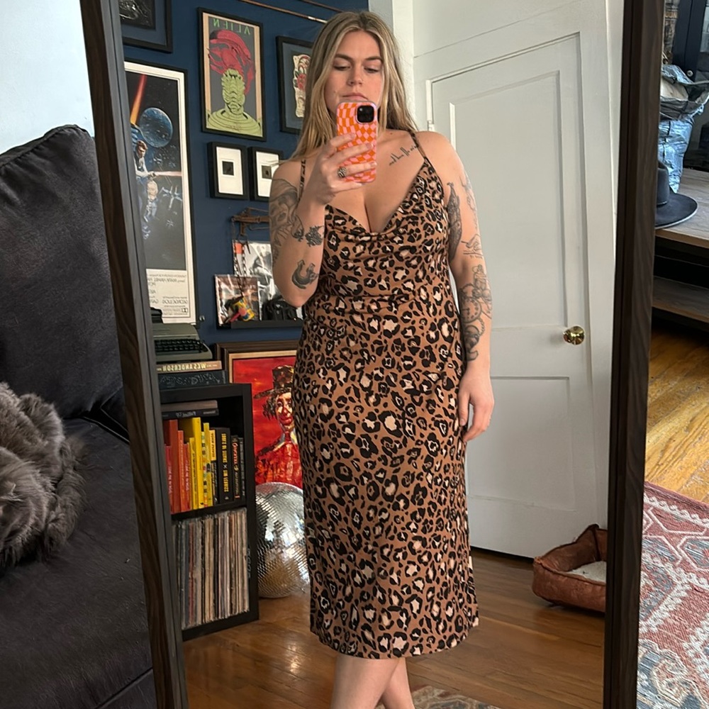 ASOS drapey neck slip dress